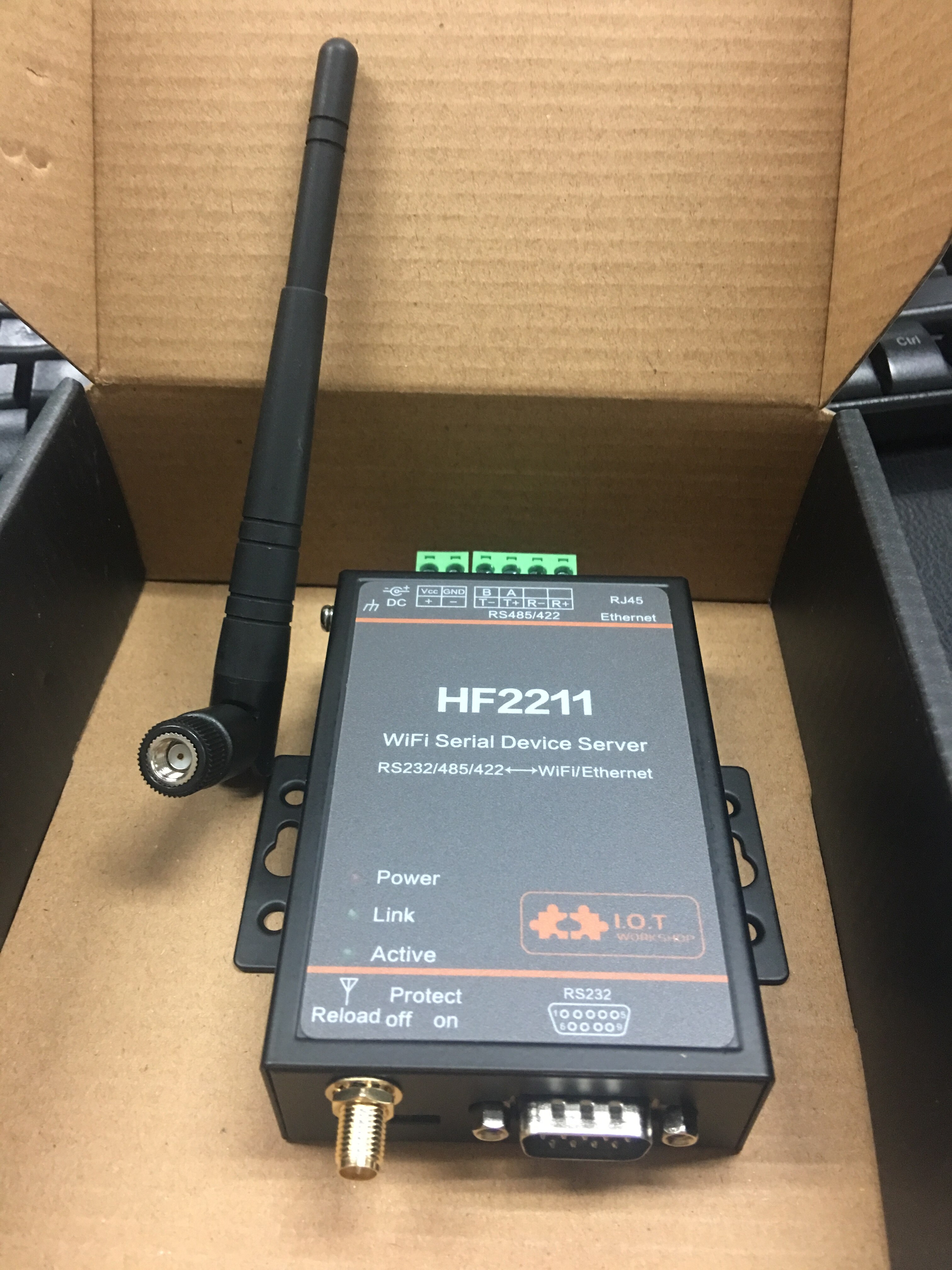 HF2211 Industrial Modbus Serial Server RS232/RS485/RS422 to WiFi/Ethernet Converter