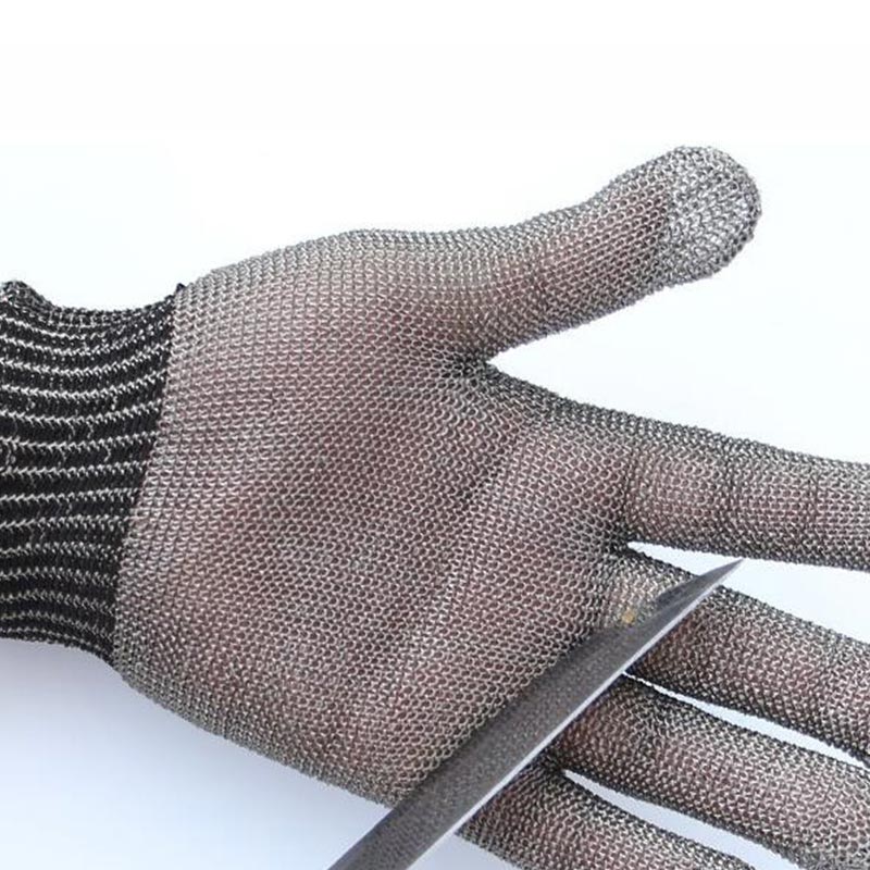 Skærefast metal mesh slagter sikkerheds arbejdshandske fremstillet af rustfrit stål trådbeskyttelseshandsker