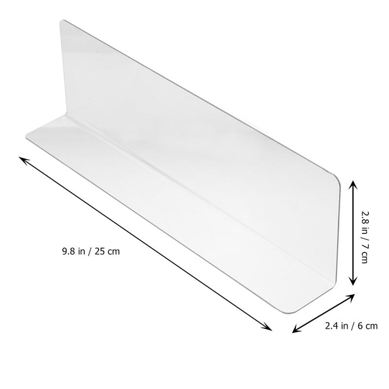 6 pezzi di plastica divisore per scaffali negozio separatore di merci scaffale per materie prime