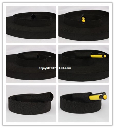 25mm wide special black Hollow tubular PP webbing tape ribbon belt 10 yards a lot: Default Title