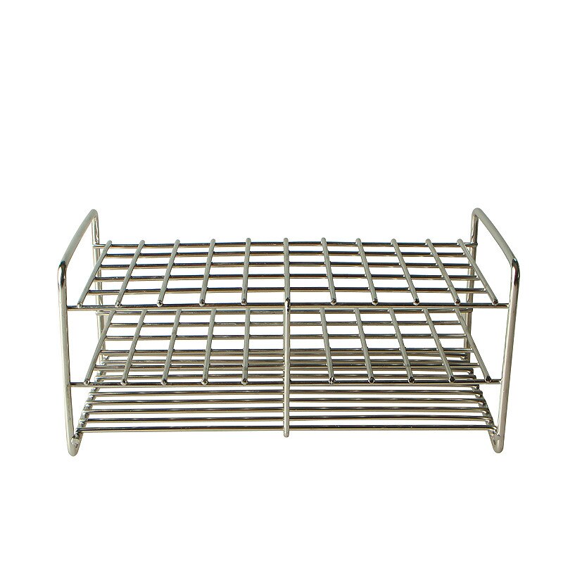 Test Tube Holder Stainless Steel Wire Rack Stainless Steel Test Tube Stand For Tube Diameter 14mm/15mm/16mm 50 Wells 1/PK