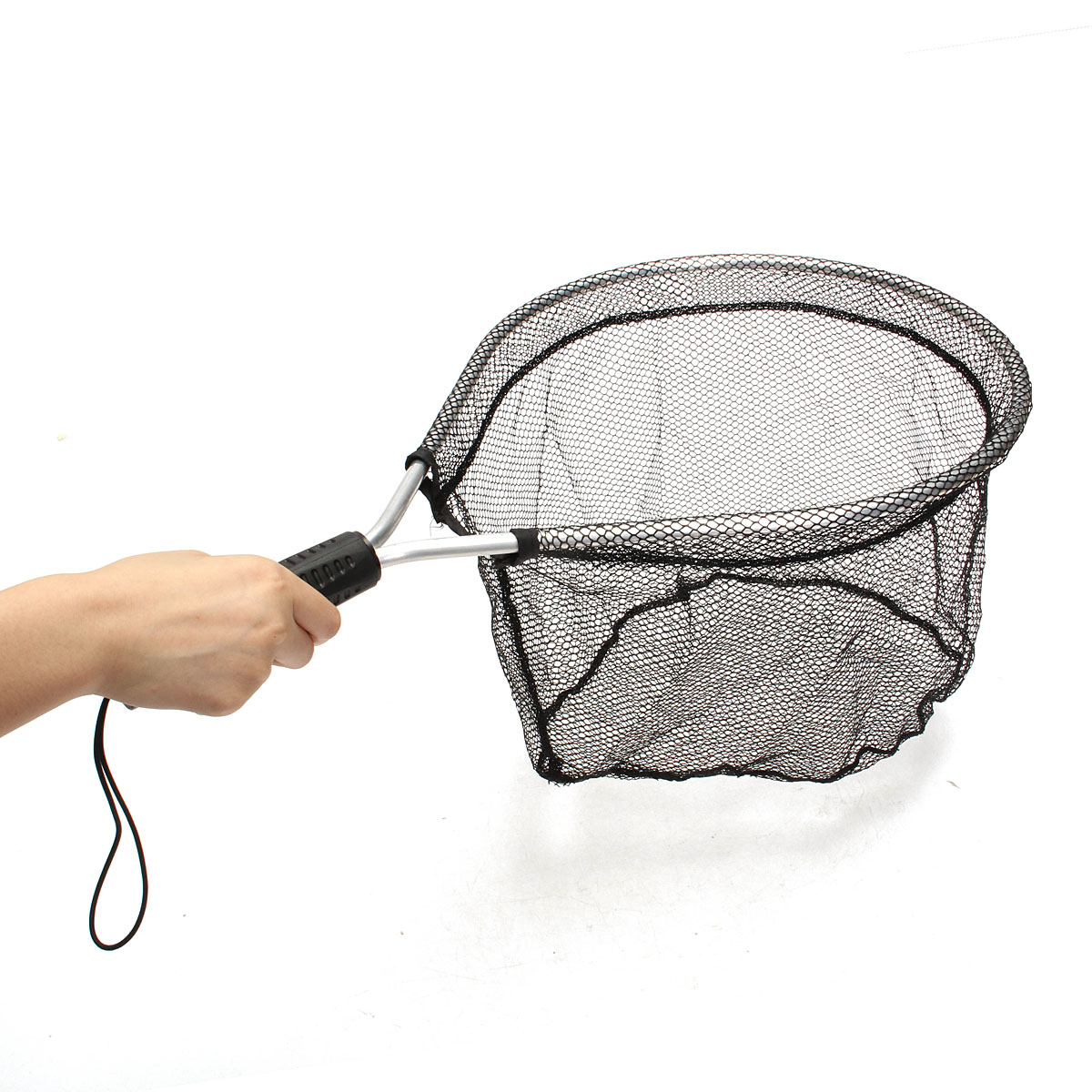 Aluminium Landing Nets Fly Fishing Fish Saver Nylon Knotless Mesh Trout Hand Net