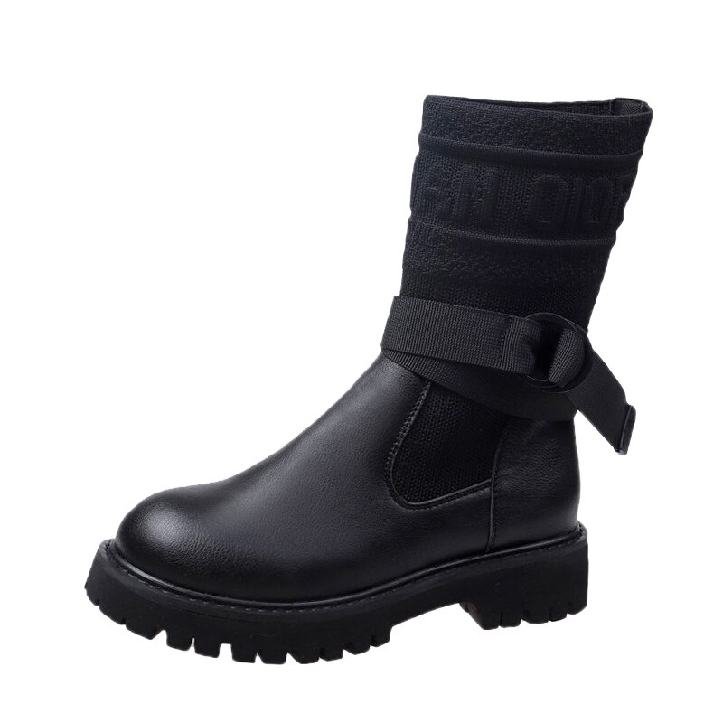 Herfst Winter Mode Martin Laarzen Vrouwen Schoenen Veelzijdige Platform Enkellaars Comfortabel Warm Houden Snowboots 267
