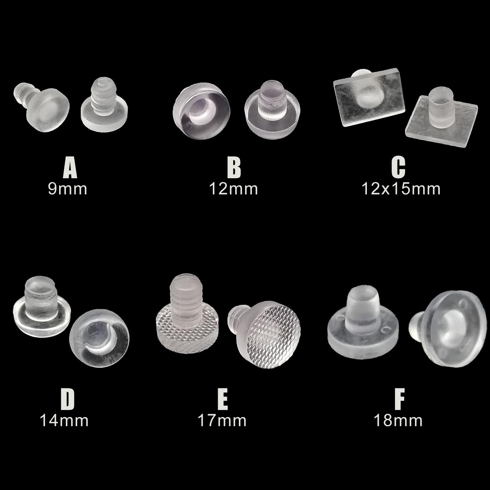 24 Stück weiche, klare, transparente Gummi-Embedded-Möbel, Tisch, Stuhl, Beinfüße, unten, Gleitpad, Bodenschutz, stoßfest