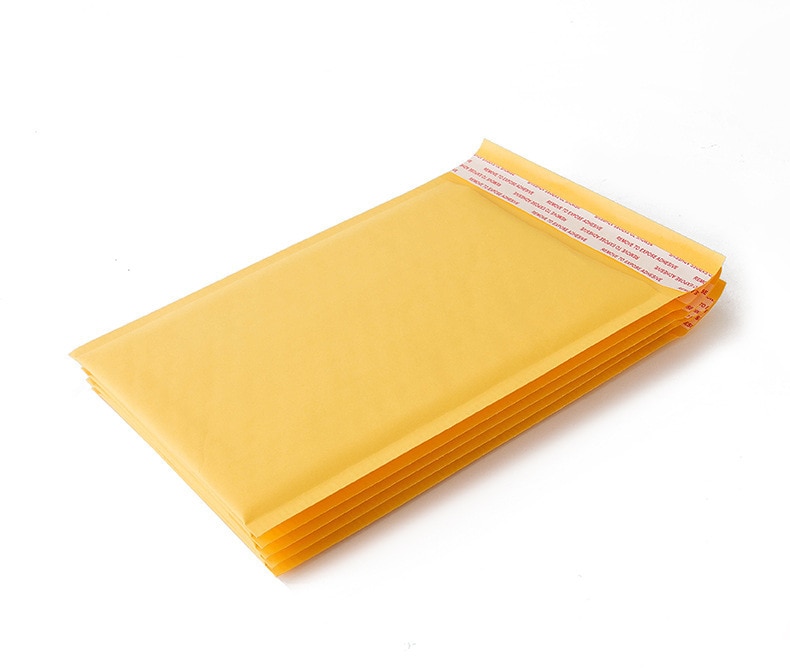 10 Stks/partij Kleine Formaat Gele Kleur Bubble Mailers Gevoerde Enveloppen Kraftpapier Multifunctionele Bubble Envelop Tas 12X18 Met 4 Cm