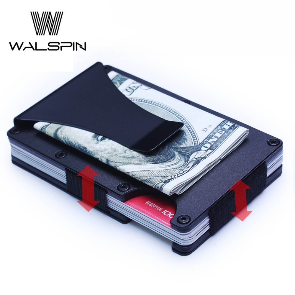 Aluminium Minimalistische Slim Wallet voor Mannen & Vrouwen Mini Pocket Case Protector & Credit ID Kaarthouder RFID Blocking