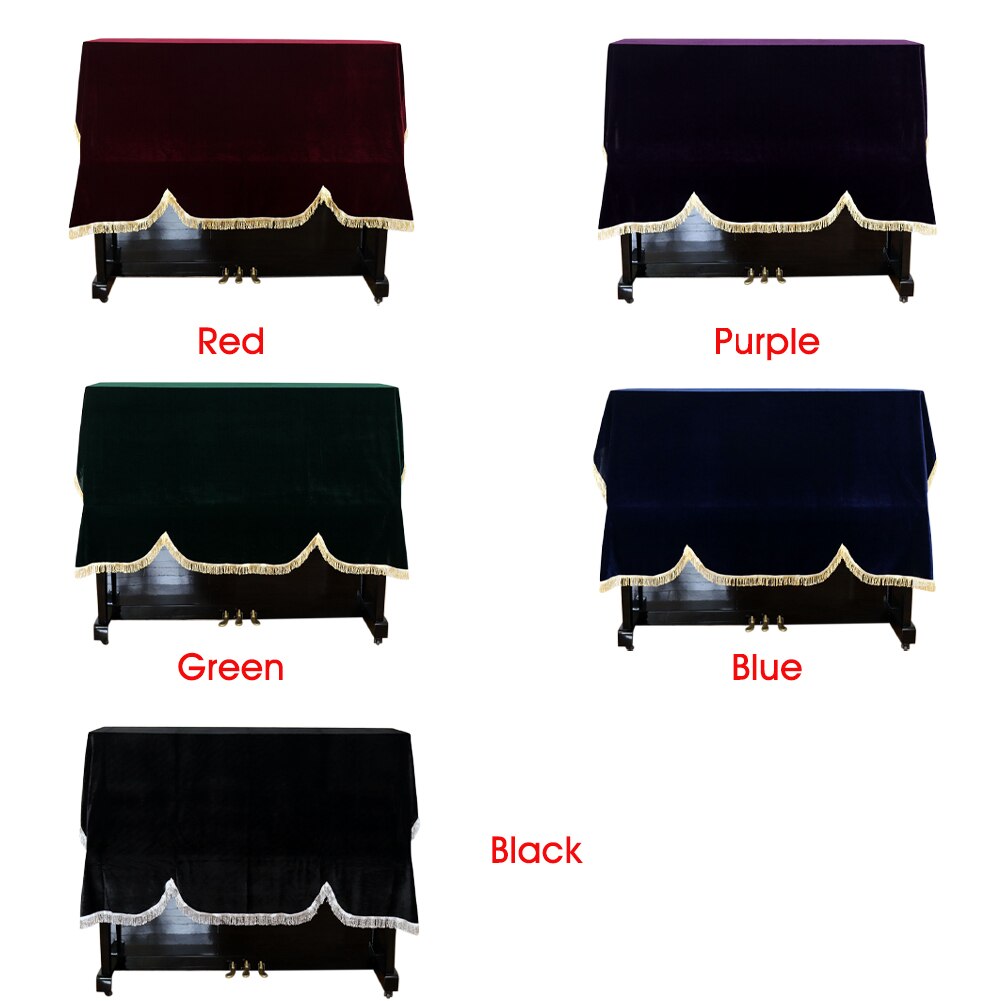 Universal Piano Cover Home Protective Gold Velvet Practical Washable Soft Foldable Upright Vertical Dust Proof Keyboard Non Slip