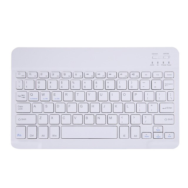 Bluetooth keyboard Tablet Case for Samsung Galaxy Tab A 10.1 SM-T510 SM-T515 T510 T515 Leather Cover Detachable keyboard: Keyboard White