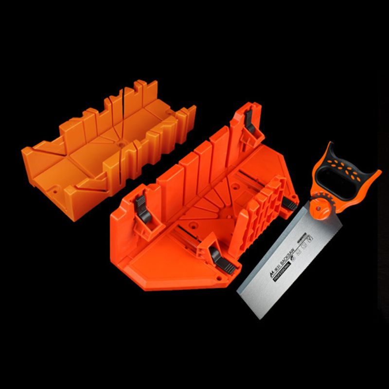 12/14" Adjustable Wood Miter Box Saw Cutting Grip Back Saw 0/22.5/45/90 Degrees Oblique Strip Woodworking Tool