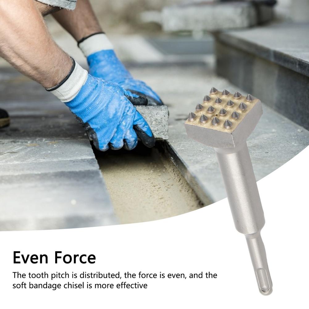 Alloy Point Groove Gouge Flat Round Chisel Electric Hammer Drill Bit Stone Slab/Bridge/Wall/Cement Pavement Chisel