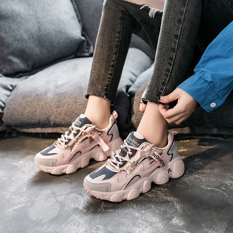 2021 Tenis Feminino damskie buty do tenisa Comfort Gym sportowe buty damskie stabilność sportowe trampki sportowe latające tkane buty z siateczki