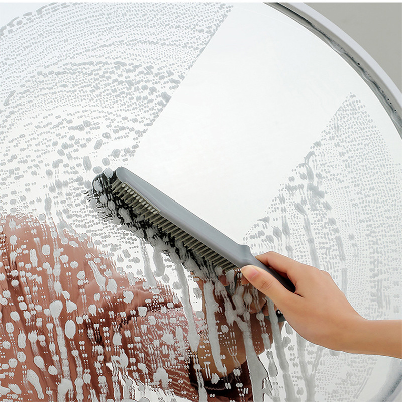 3 in 1 Gap Silicone Brush Cleaning Scrubbing Bathroom Kitchen Countertop Brush Silicone scraper Cleaning Supplies