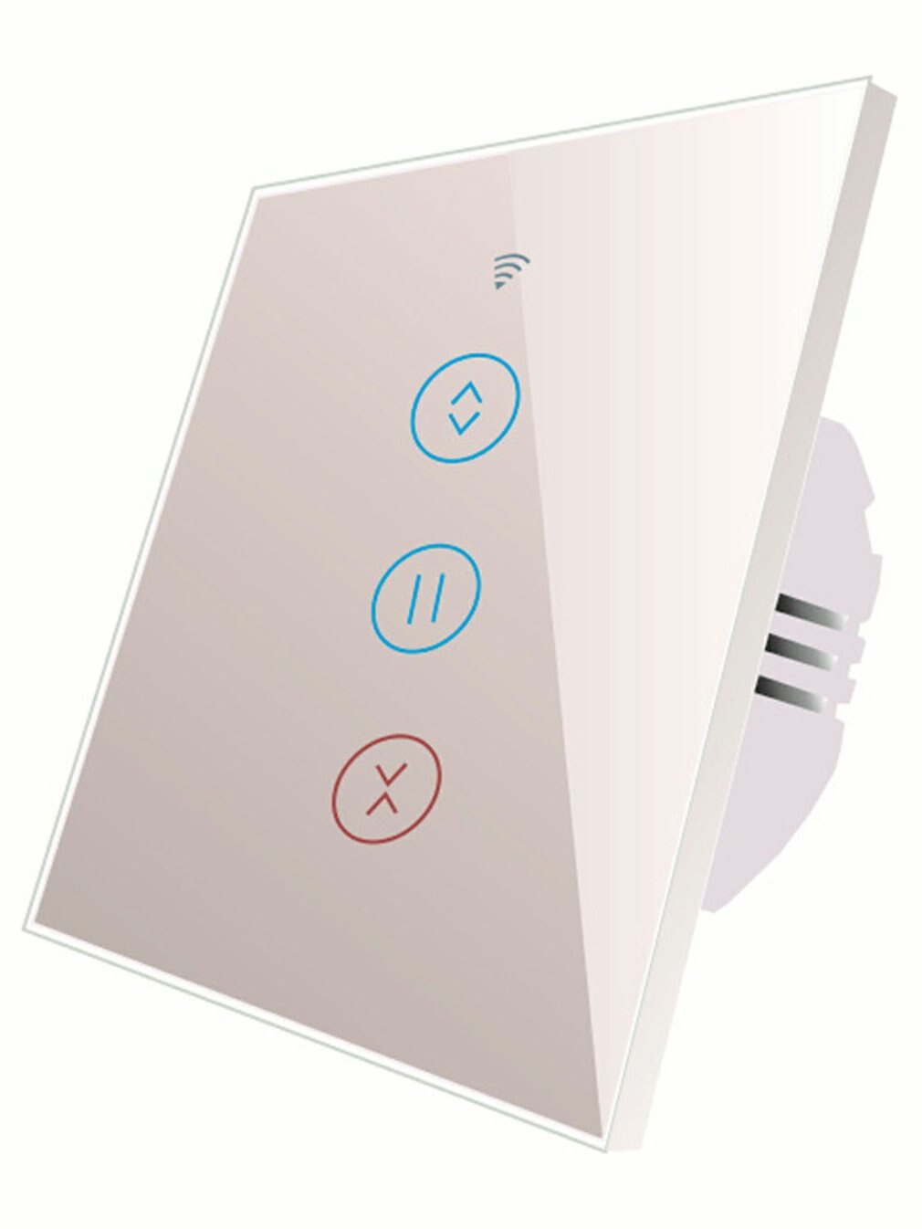 Wifi Intelligent Rolling Door Controller Curtain Switch Voice Controller Remote Wall Control Switch Touch Switch Button: Chocolate