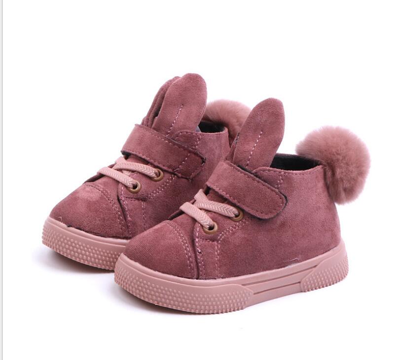 winter girls snow boots children plus velvet ankle boots girl warm baby cotton shoes princess shoes