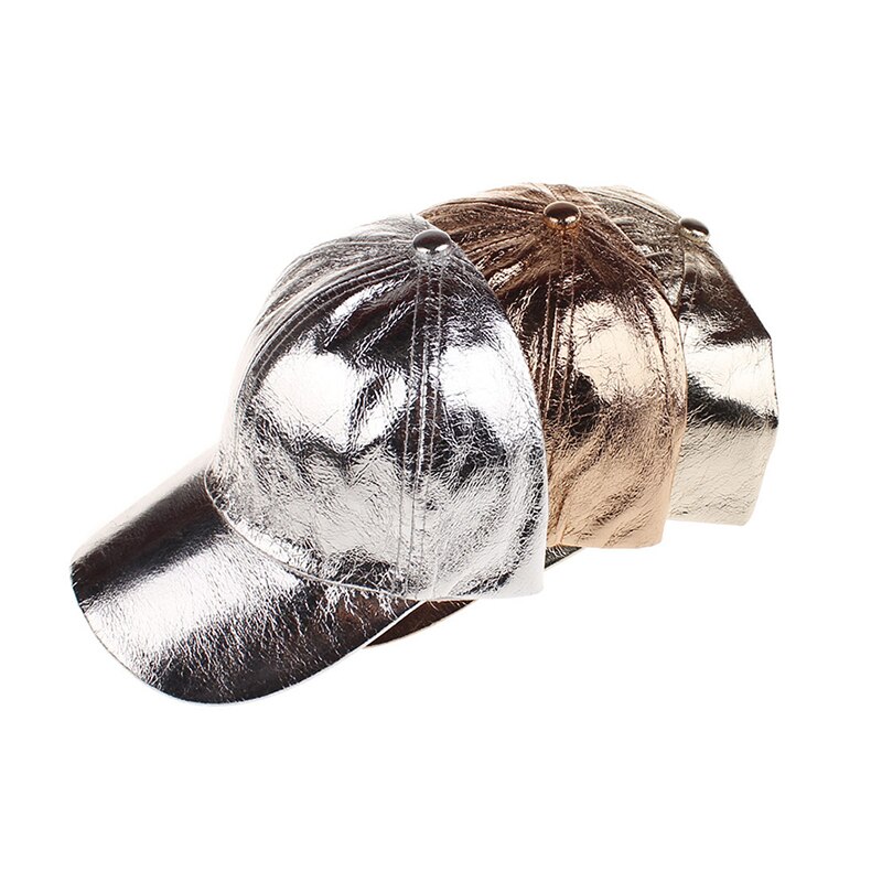 Neue Pop unisex Mann Frau Gold Silber Champagner Funkelnden Einstellbare Außen Hysteresen-Hütte Baseball Deckel gorro einstellbar