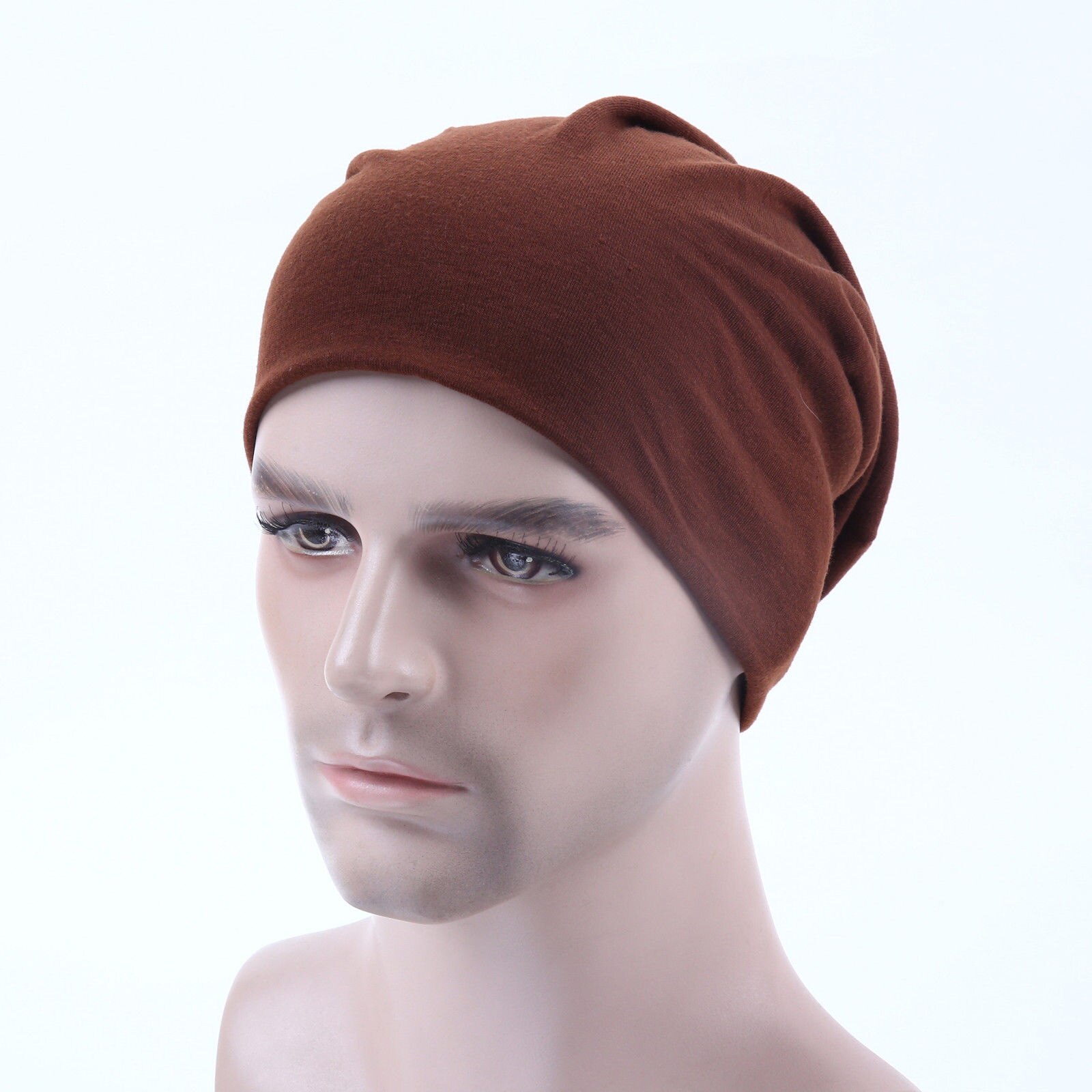 unisex Herren Hütte Gestrickte Winter Warme Übergroßen Ski schlapp Hütte Deckel ausgebeult Mützen Coole Hüte Für Männer Neue: hell Kaffee