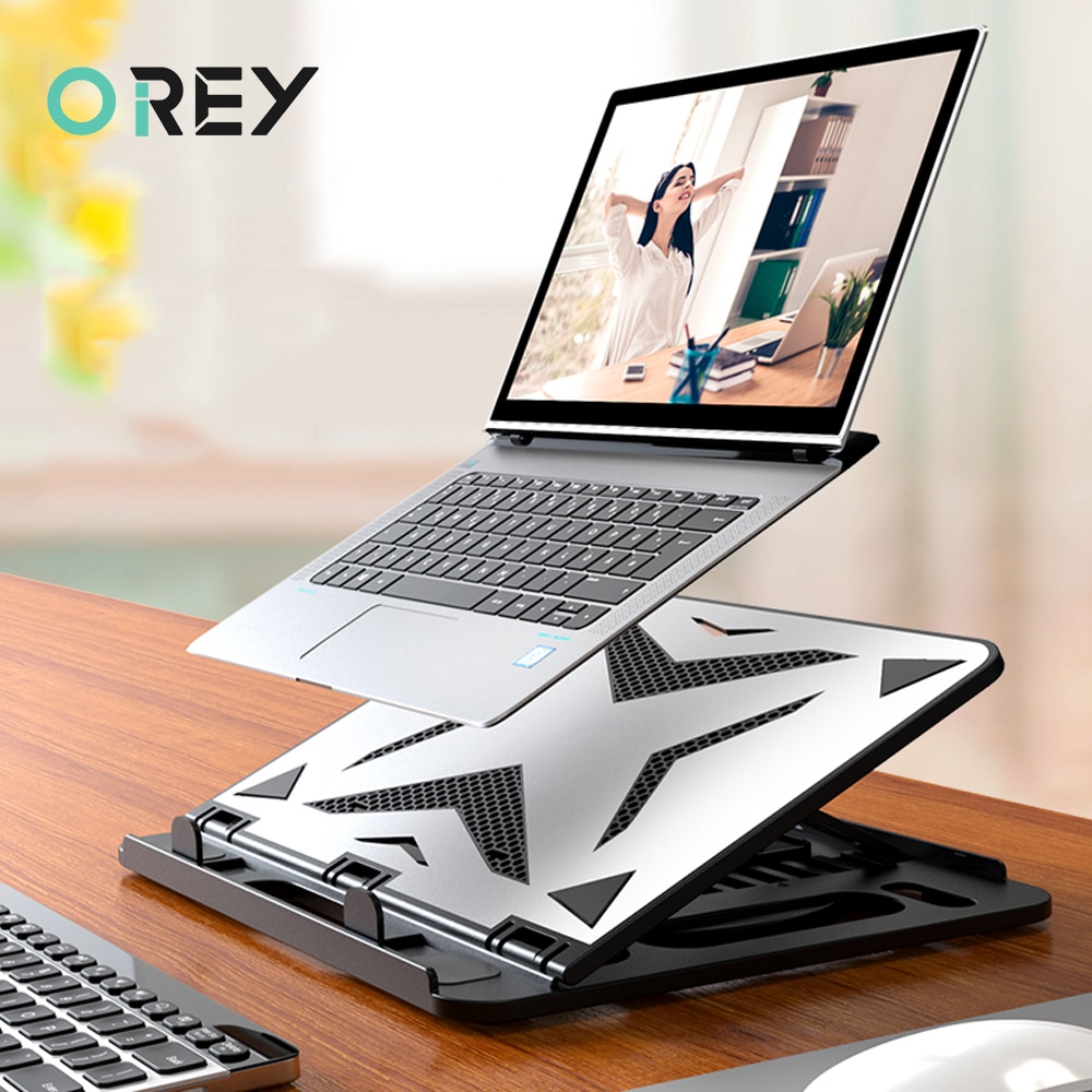 Hoogte Aanpassing Laptop Stand Voor Macbook Air Pro Roterende Bodem Ondersteuning Notebook Houder Cooling Pad Beugel Met Telefoon Stand