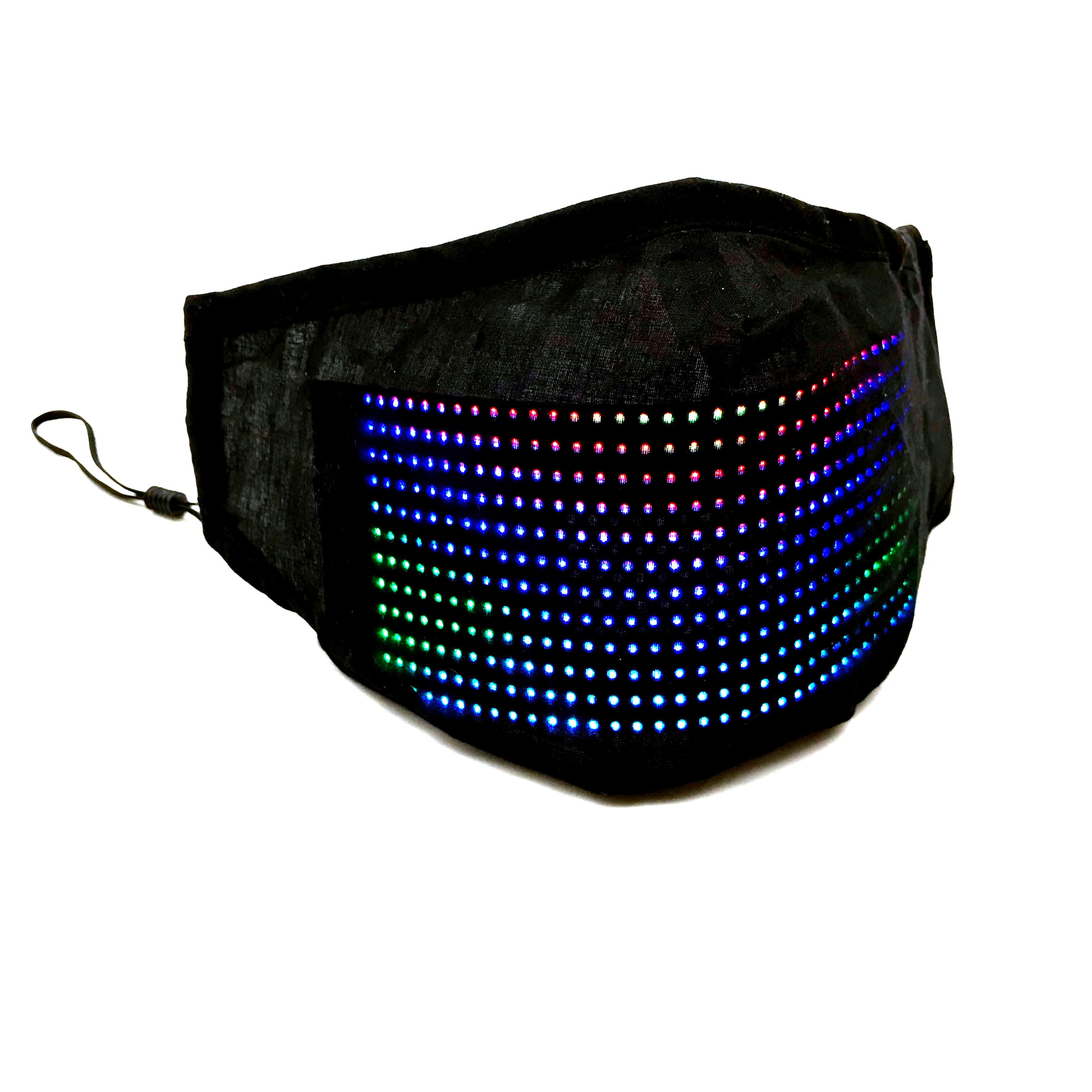 Rechargeable battery 4 color Rave Mask light up Led Luminous Face Mask for Halloween Masquerade Party: RGB FUllcolor