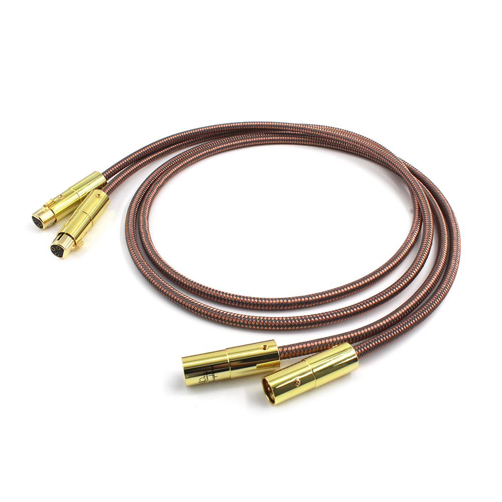 par accuphase 40th jubileums hifi xlr-kabel ledning occ xlr hann-til-hunn-linje høy renhet oksygenfri kobberkabel: Hvit / 0.75m