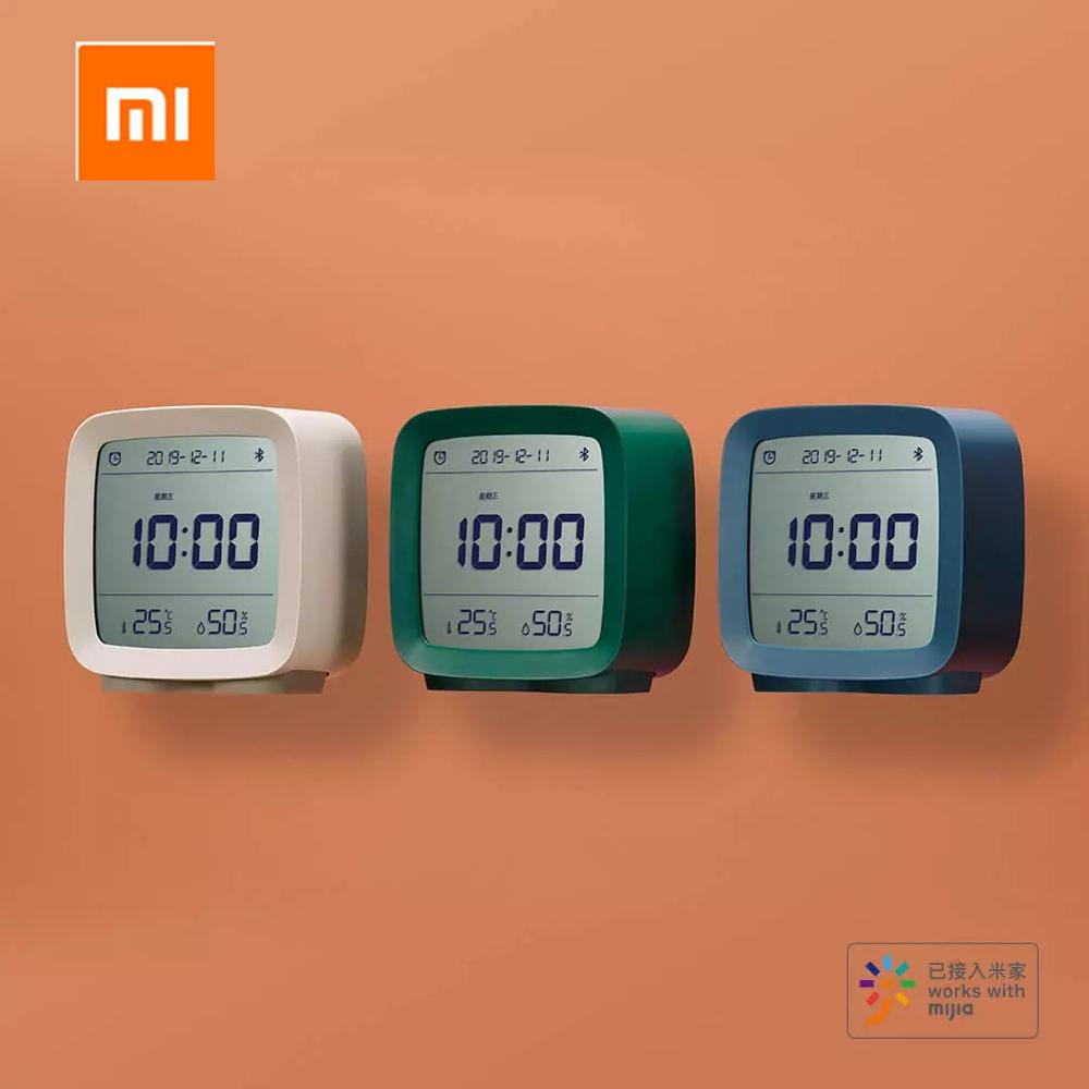 En stock Xiaomi Cleargrass Bluetooth réveil contrôle intelligent température humidité affichage LCD écran réglable veilleuse