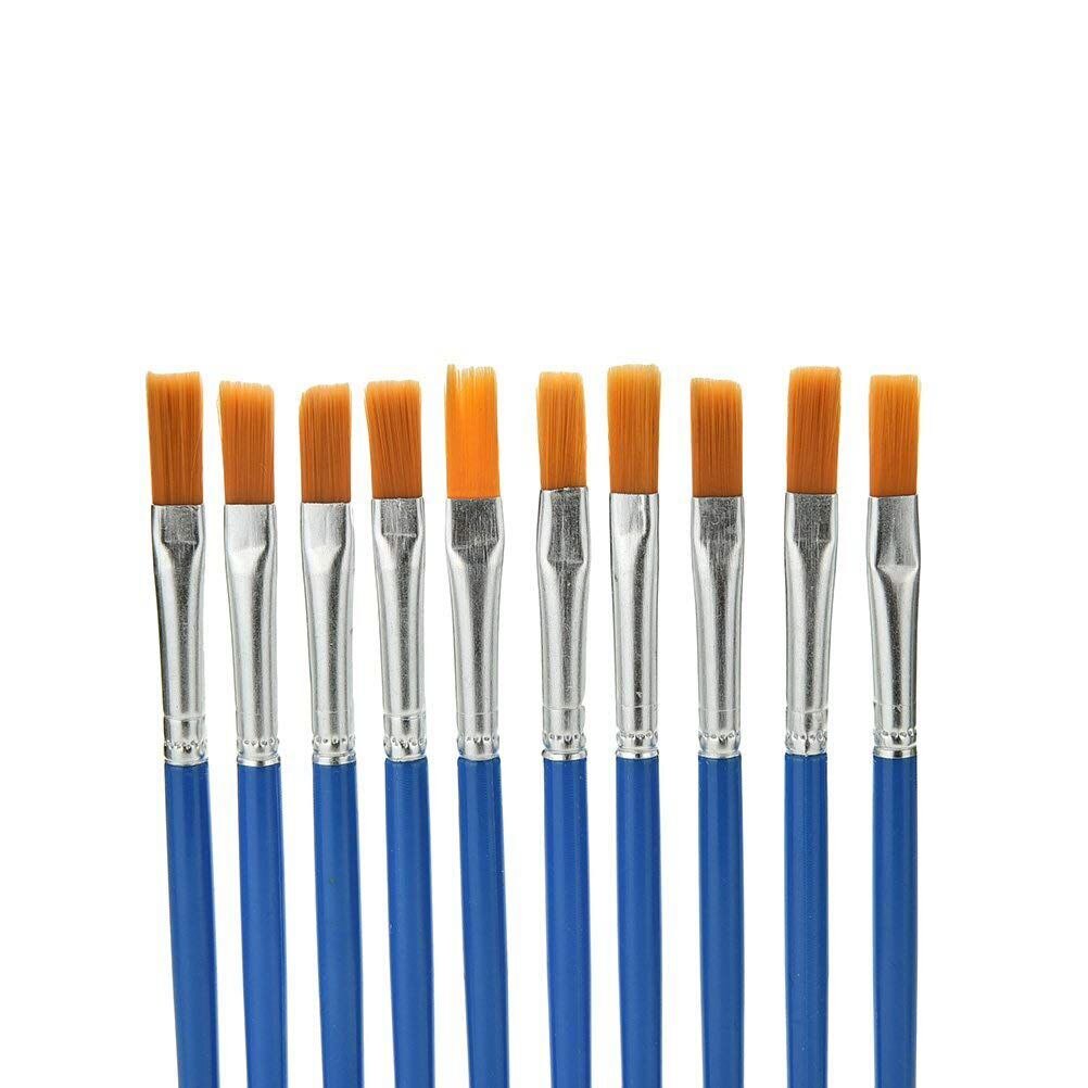 10-Piece Nylon Hair Paint Brush Set Artist Paint Brushes Art Painting Supplies for Watercolor Oil Acrylic Paintin