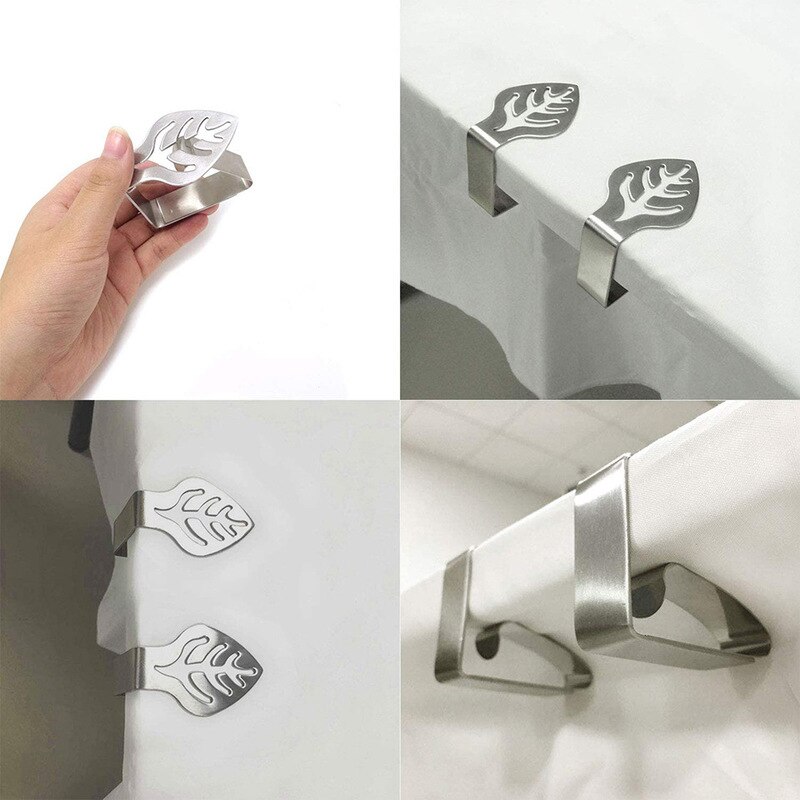 4Pcs Rvs Tafelkleed Clip Restaurant Ronde Tafelkleed Klemmen Wedding Party Home Kleding Bed Linnen Beveiligen Clip