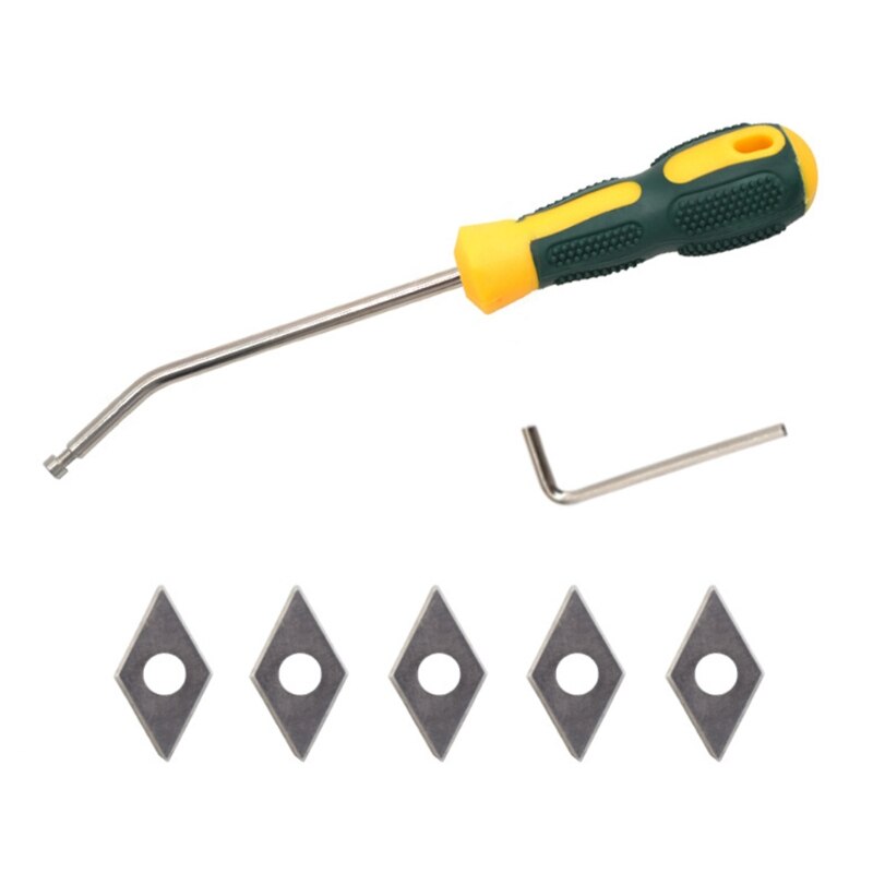 Tungsten Steel Ceramic Tile Grout Remover Ceramic Tile Cleaner Angled Grout Scraping Rake Tool Tile Cleaning Tool P15F