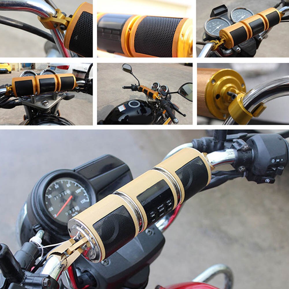 WaterProof MT487 Motorcycle Speaker Bluetooth V2.1+ EDR Audio Player Stereo Speaker FM Radio AUX USB TF MP3 Player