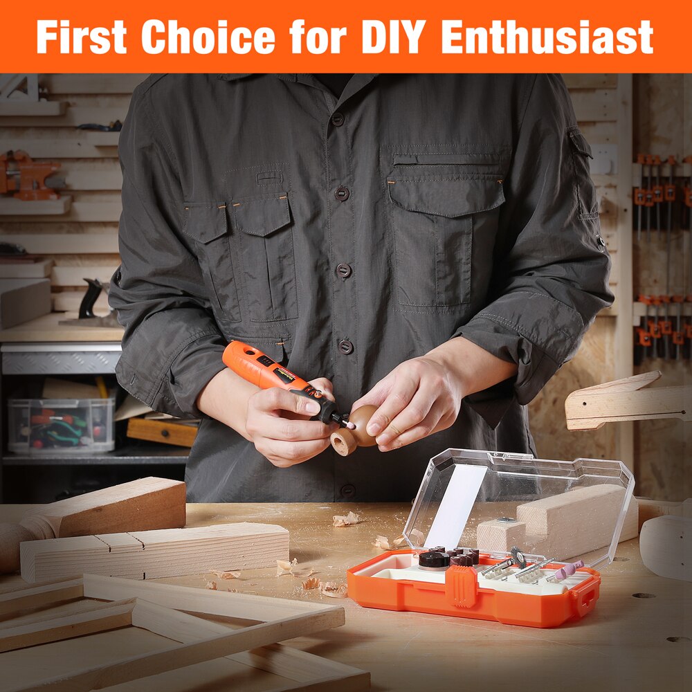 ValueMax 4V Electric Mini Grinder Set Drill USB Charging Rotary Tools With Engraving Accessories Kits for DIY Grinding Polishing