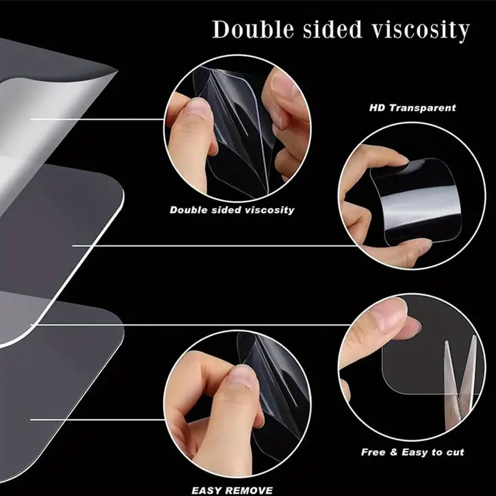 40 pezzi/50 pezzi 6 cm * 6 cm Nastro biadesivo resistente: appendere immagini e tappeti Senza sforzo, rimovibili e riparazioni domestiche