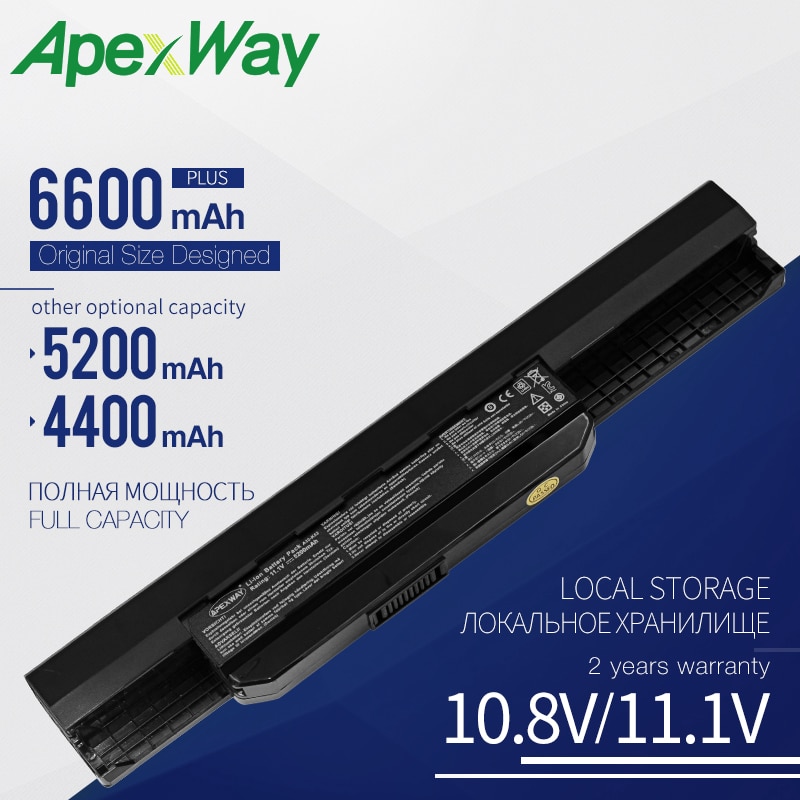 Apexway A32-K53 Laptop Batterij Voor Asus K53 K53S K53E A42-K53 A31-K53 A41-K53 A43 A53 K43 K53U X43 X53 X54 x84 X53SV X53U
