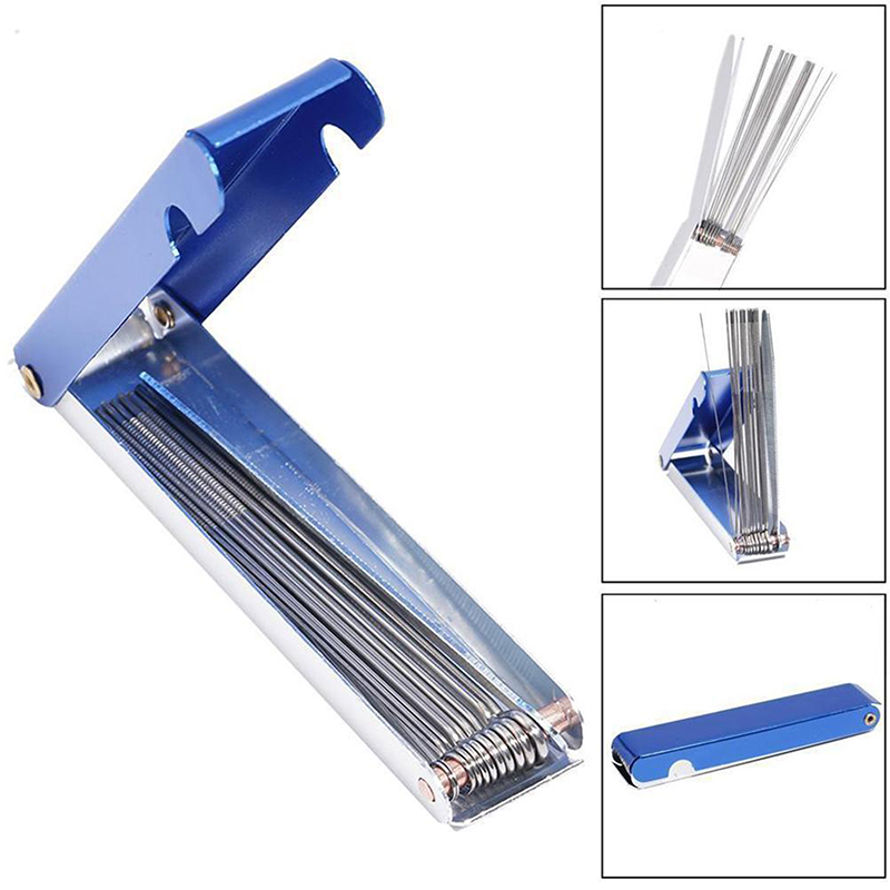 14 In 1 Welding Tip Cleaner Stainless Steel Welding Cutting Torch Nozzle Needles Kit Reamers Soldering for Cleaning Gas Orifices