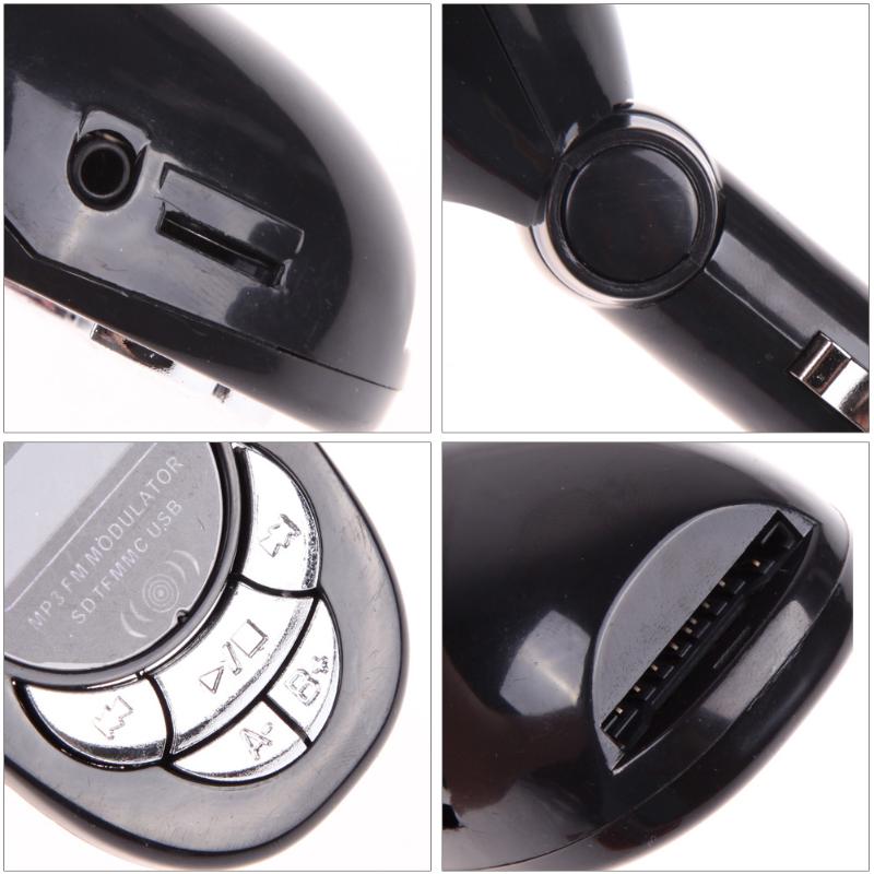 Reproductor MP3 de Kit de coche transmisor FM para coche, multifunción, inalámbrico, con mando a distancia