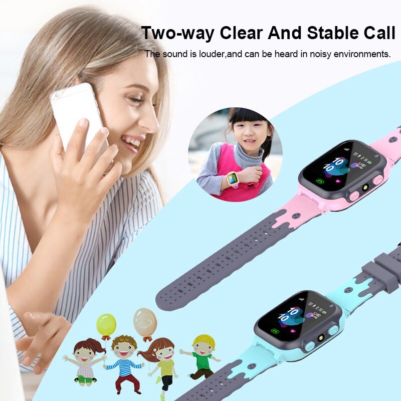 Montre connectée pour enfants, étanche, lampe de poche, bouton sos, surveillance à distance, montre-bracelet pour enfants, montre pour enfants avec montre pour bébé