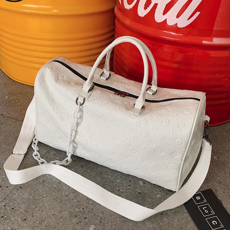 Femmes sac de voyage en cuir bagages sacs voyage noir bagages grande capacité sac à main offre spéciale hommes voyage sacs à bandoulière en plein air