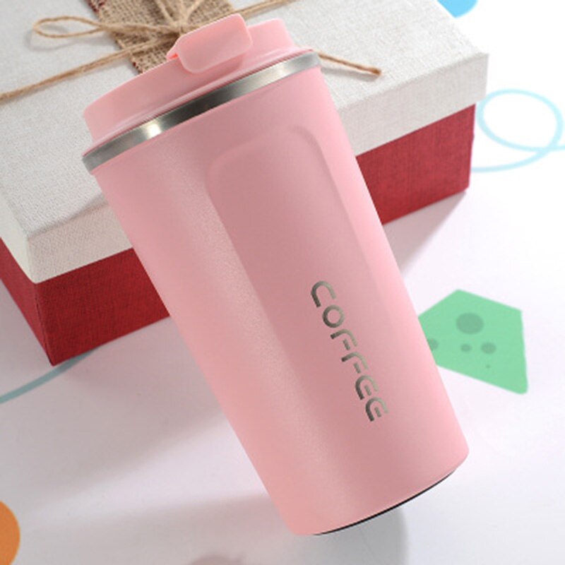 Double Stainless steel Coffee Mug Thickened Big Car Thermos Mug Travel Thermo Cup Thermosmug For 510/380ML Thermos Flask: 380ML / 2