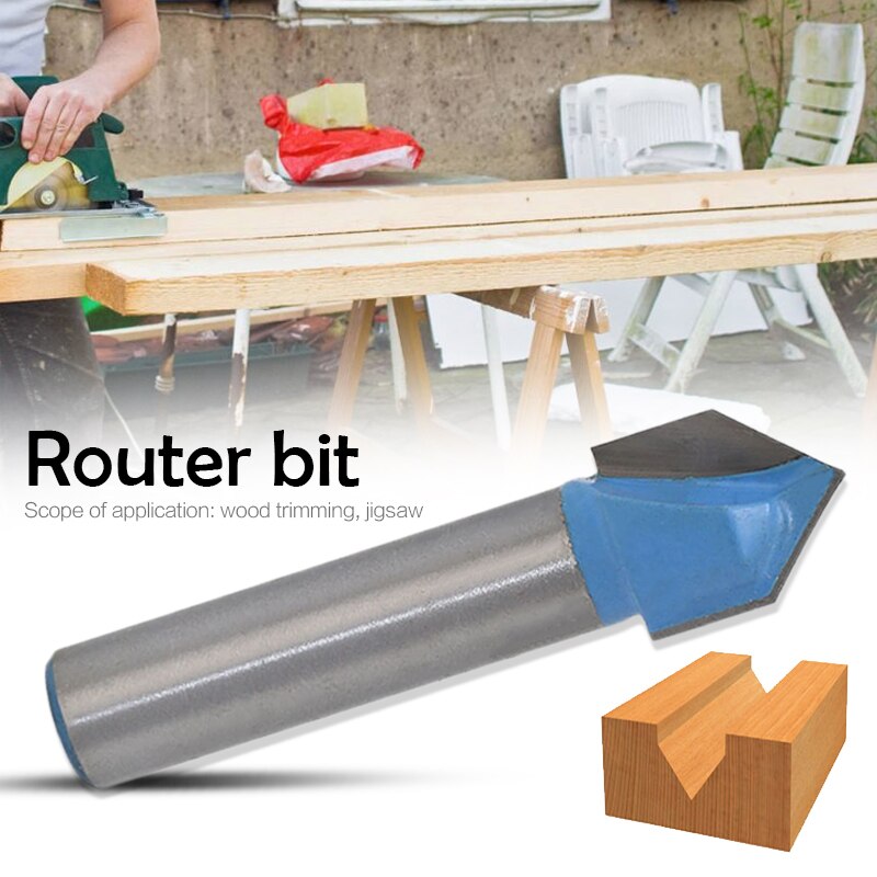 1pc 90 degree V shape Chamfer end mills router bit for woodworking 3D milling cutter