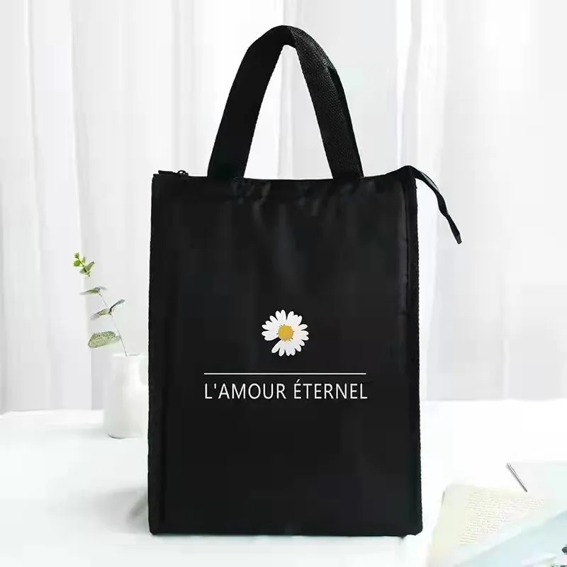 Isolierte Lunchtasche Ich bin kontrahierten Stil, langlebige Bento-Beutel, wärmeisolierte Lunchbox, Tragetasche, Kühltasche, Lunchbehälter: Elfenbein