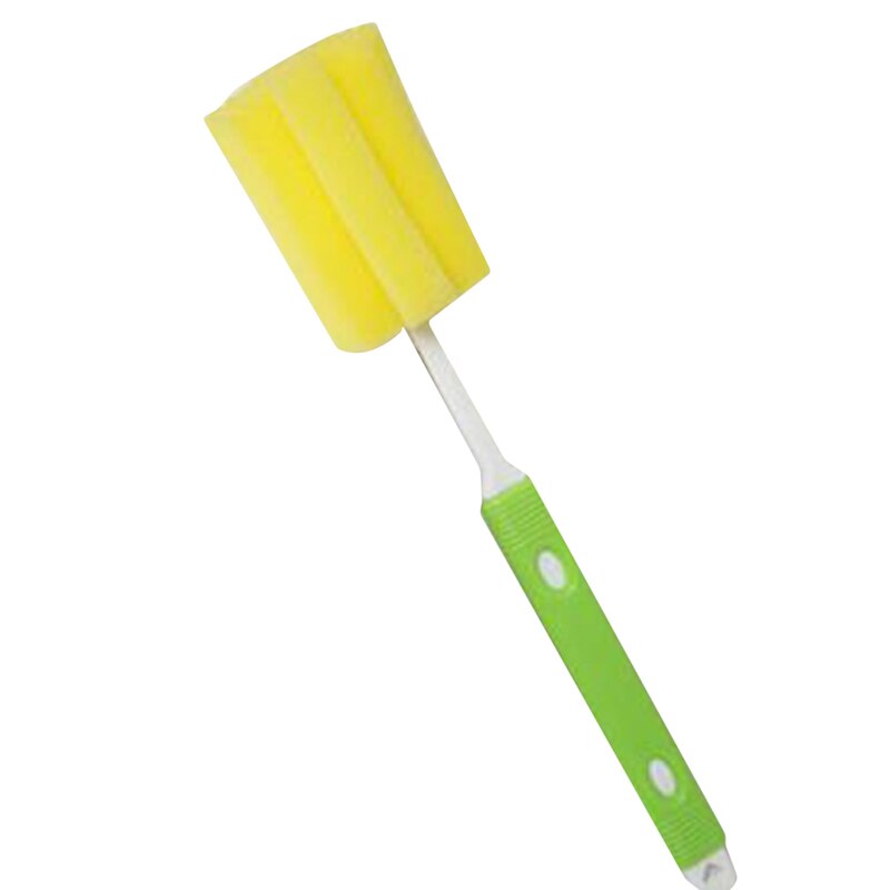 Long Handle Milk Bottle Brush Nipple Brush Cleaning Tubes Pacifier Brushes Home Supplies Sponge Cup Brush: green