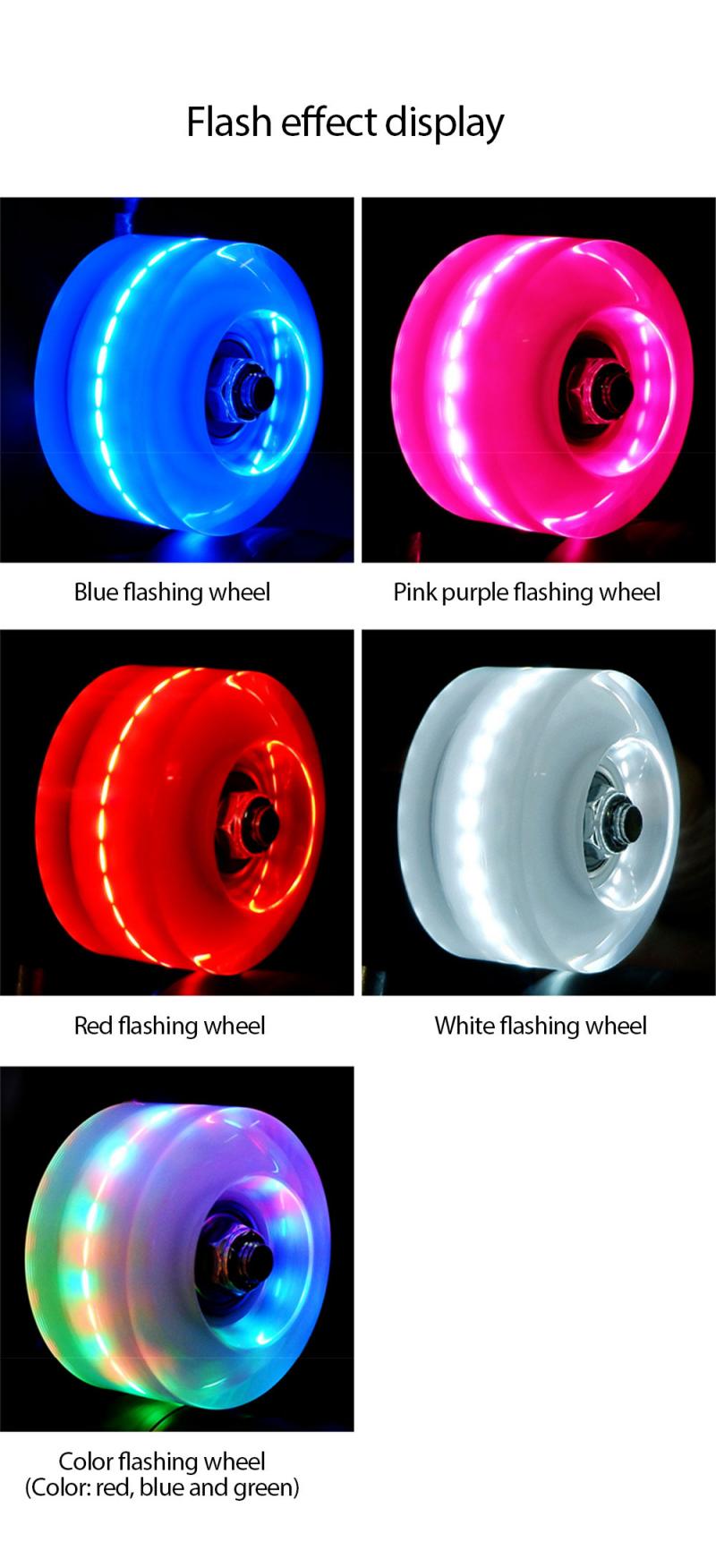 Dwurzędowe wrotki świecące koła wrotki migające koła cztery koła wrotki akcesoria odporne na zużycie rolki