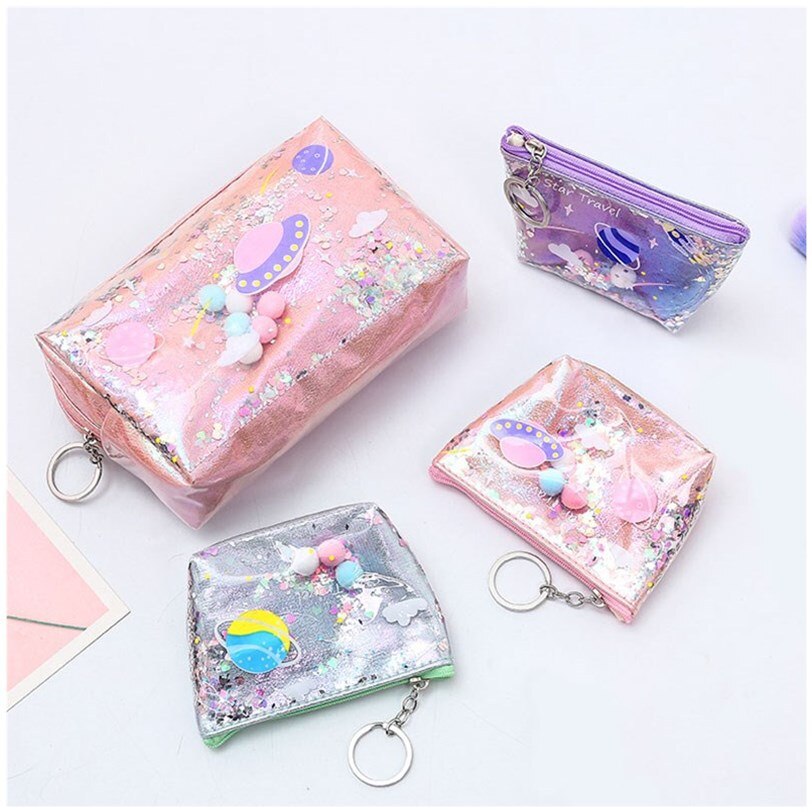 Star Pencil Case Glitter Large Capacity Pencilcase School Pen Makeup Case Supplies Pencil Bag School Box Pencil Pouch Stationery