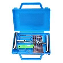 11pc repair kit for tubeless tire puncture fuse car motorbike vehicle tool with blue Tire Repair Tools Metal,plastic