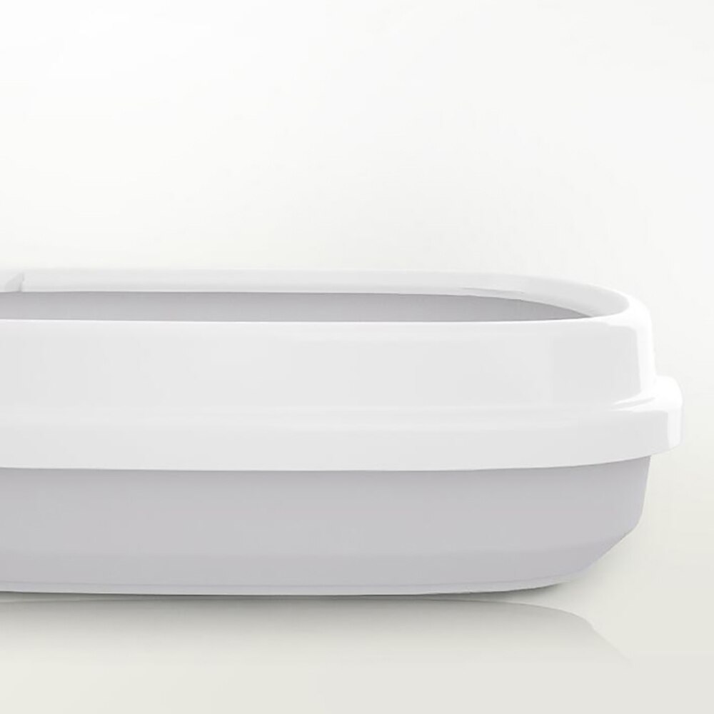 Cat Litter Tray semi-enclosed litter box Simple and Open Semi-enclosed Cat Durable Plastic style