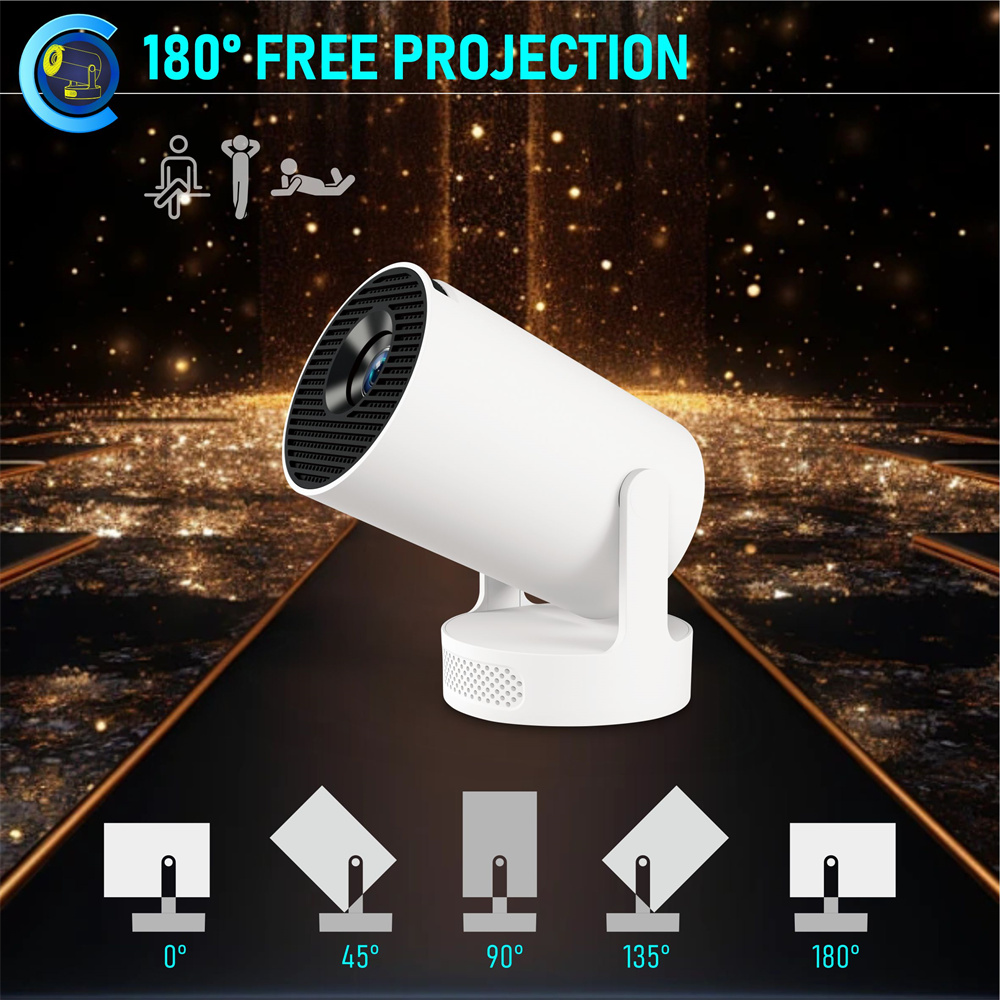 Woopker 4K Projector HY300 Ultra Android 11 290 ANSI Allwinner H713 Dual WIFI BT5.0 1280*720P Built in 5W Speaker Home Portable