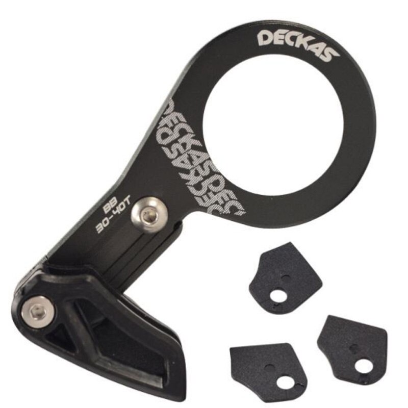 DECKAS guía para cadena bicicleta MTB guía para cadena de bicicleta 1X sistema BB montura CNC marcha única engranaje ancho estrecho guía de cadena negro: Default Title