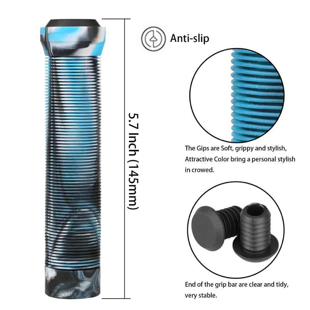 Bicycle Handlebar Grips BMX Bicycle Grips 2PCS Grips for pro scooter blue &amp;black
