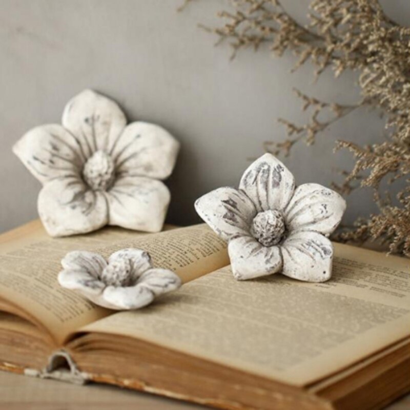 Flores de simulación de hormigón, decoración del hogar, molde de silicona, molde de decoración del hogar de fruta de cemento, molde en forma de pera de manzana de yeso
