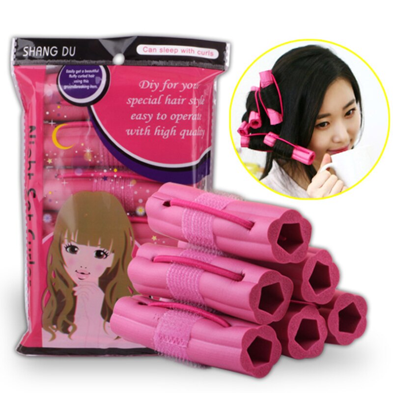 Outils de coiffure pour Salon de coiffure, éponge magique, bigoudi pour cheveux, coussin en mousse rose, rouleaux de coiffure, outil de torsion