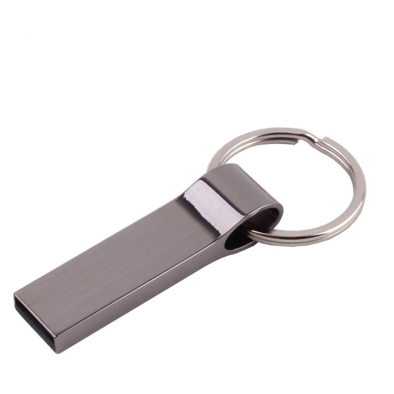 JASTER Waterproof USB Flash Drive Metal Pen Drive 4GB 8GB 16GB 32GB 64GB Pendrive USB Stick Flash Drive with Keychain: 4GB / Black