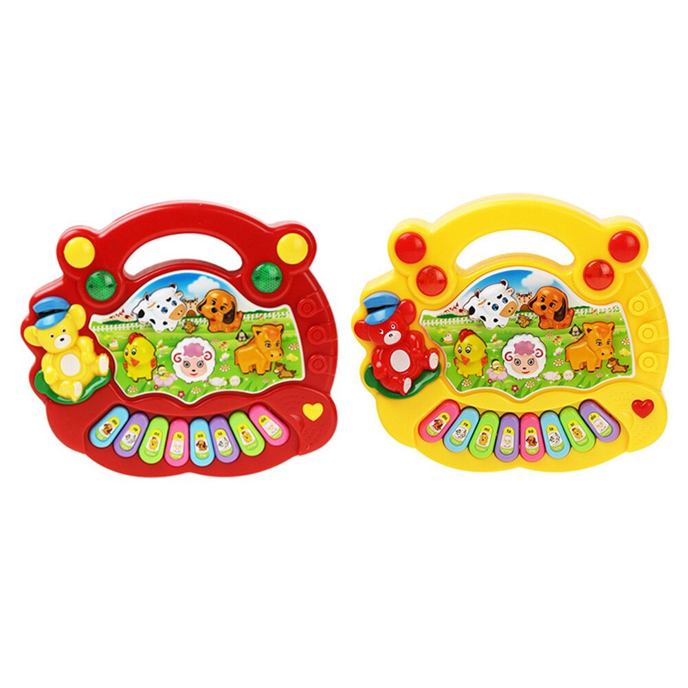 Elektrische Toetsenbord Speelgoed Knipperende Instrument Baby Animal Farm Musical Knippert Speelgoed Grappige Kleurrijke Light-Emitting Kinderen Speelgoed